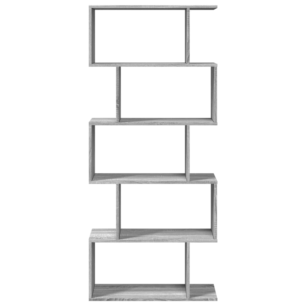 Libreria Divisorio 5Piani Grigio Sonoma 70x24x161cm Truciolato | homemem39
