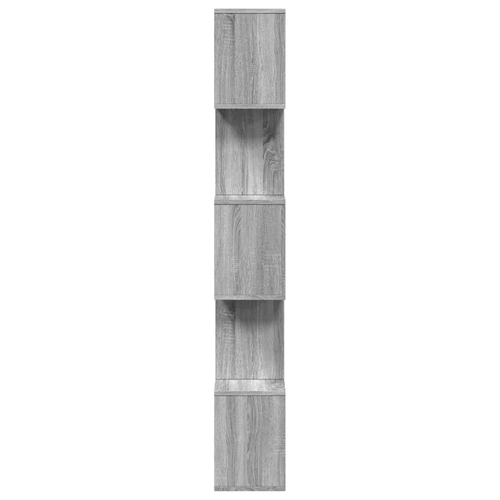 Libreria Divisorio 5Piani Grigio Sonoma 70x24x161cm Truciolato | homemem39