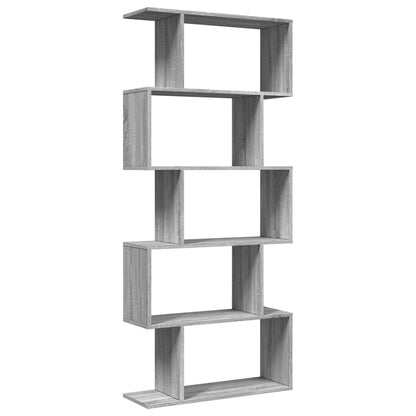 Libreria Divisorio 5Piani Grigio Sonoma 70x24x161cm Truciolato | homemem39