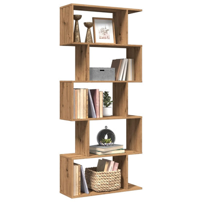 Libreria 5 Ripiani Rovere Artigianale 70x24x161 cm Truciolato | homemem39
