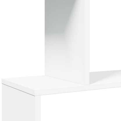 Libreria divisoria a 4 ripiani bianca 70x24x129 cm in legno ingegnerizzato | homemem39