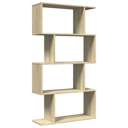 Libreria Divisorio 4 Ripiani Sonoma 70x24x129 cm in Truciolato | homemem39