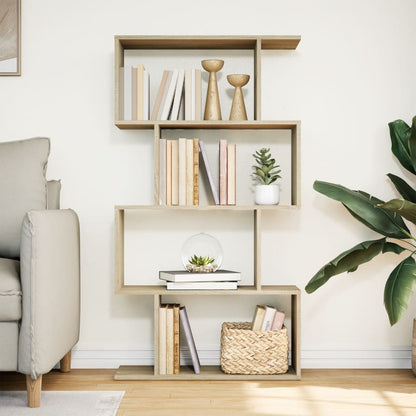 Libreria Divisorio 4 Ripiani Sonoma 70x24x129 cm in Truciolato | homemem39