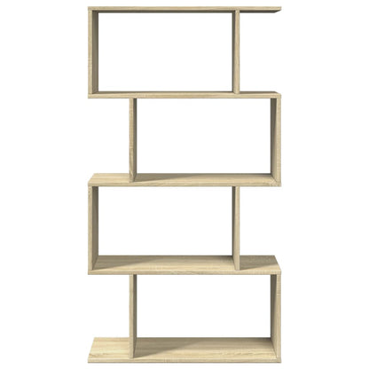 Libreria Divisorio 4 Ripiani Sonoma 70x24x129 cm in Truciolato | homemem39