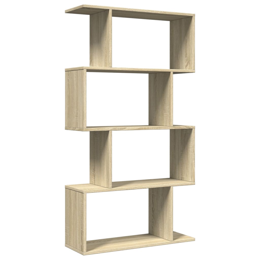 Libreria Divisorio 4 Ripiani Sonoma 70x24x129 cm in Truciolato | homemem39