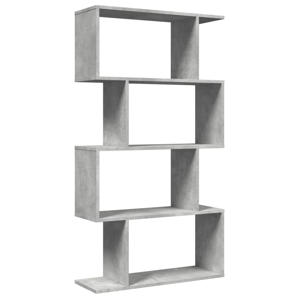 Libreria Divisorio 4 Ripiani Grigio 70x24x129 cm Truciolato | homemem39