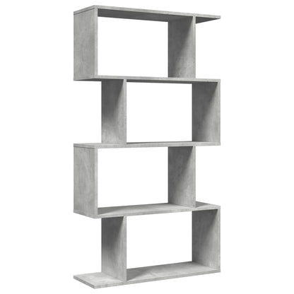 Libreria Divisorio 4 Ripiani Grigio 70x24x129 cm Truciolato | homemem39