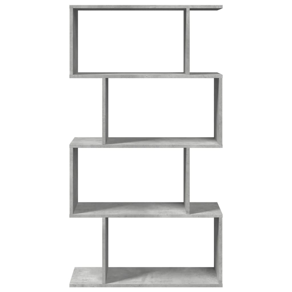 Libreria Divisorio 4 Ripiani Grigio 70x24x129 cm Truciolato | homemem39