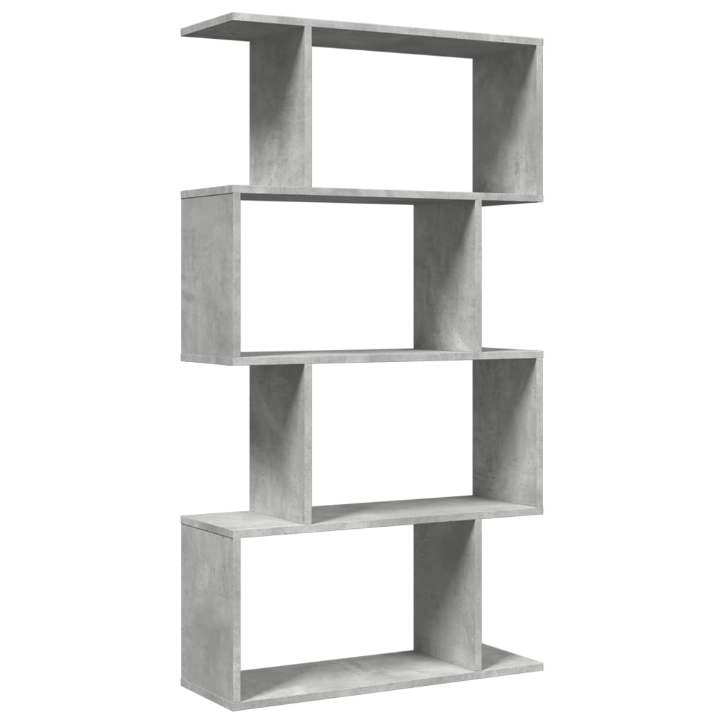 Libreria Divisorio 4 Ripiani Grigio 70x24x129 cm Truciolato | homemem39