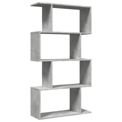 Libreria Divisorio 4 Ripiani Grigio 70x24x129 cm Truciolato | homemem39
