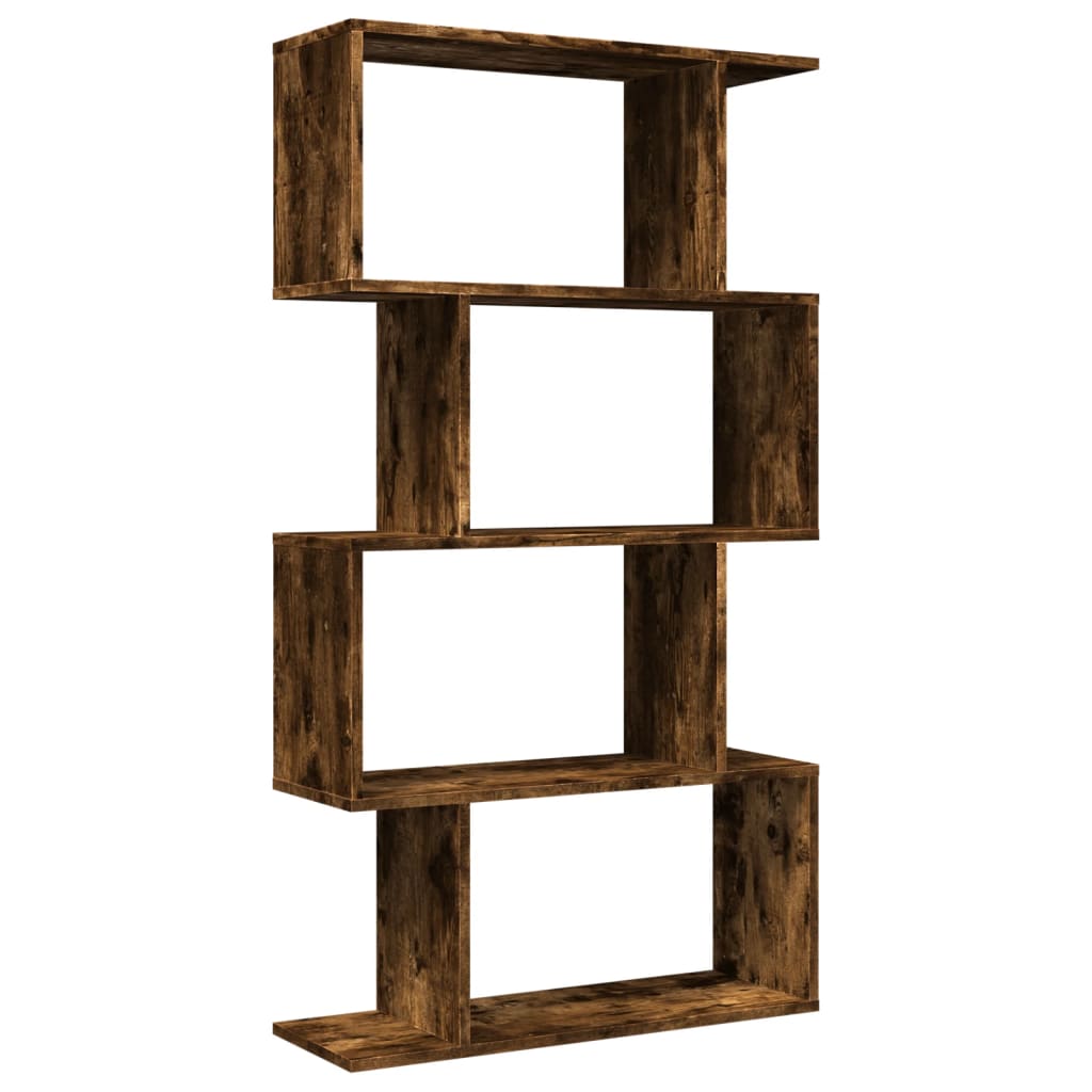 Libreria 4 Ripiani Rovere Fumo 70x24x129 cm in Truciolato | homemem39
