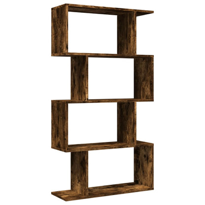 Libreria 4 Ripiani Rovere Fumo 70x24x129 cm in Truciolato | homemem39