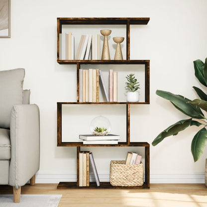 Libreria 4 Ripiani Rovere Fumo 70x24x129 cm in Truciolato | homemem39