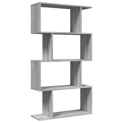 Libreria 4 Ripiani Grigio Sonoma 70x24x129 cm in Truciolato | homemem39