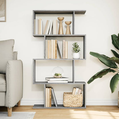 Libreria 4 Ripiani Grigio Sonoma 70x24x129 cm in Truciolato | homemem39