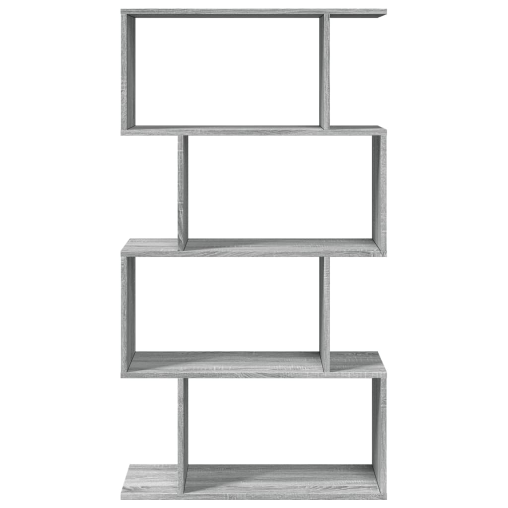 Libreria 4 Ripiani Grigio Sonoma 70x24x129 cm in Truciolato | homemem39
