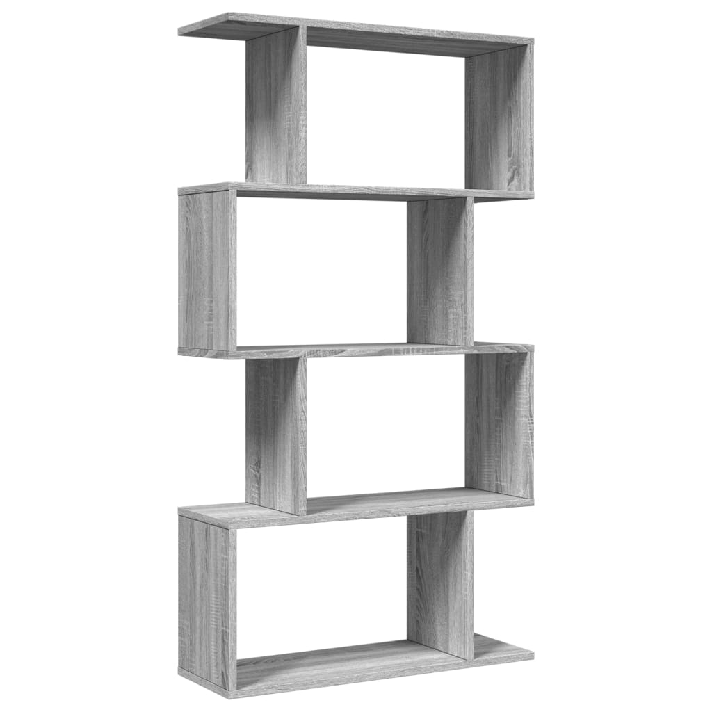 Libreria 4 Ripiani Grigio Sonoma 70x24x129 cm in Truciolato | homemem39
