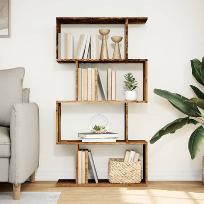 Libreria 4 Ripiani Legno Vecchio 70x24x129 cm in Truciolato | homemem39