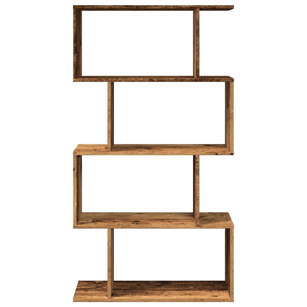 Libreria 4 Ripiani Legno Vecchio 70x24x129 cm in Truciolato | homemem39