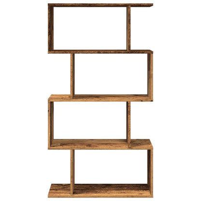 Libreria 4 Ripiani Legno Vecchio 70x24x129 cm in Truciolato | homemem39