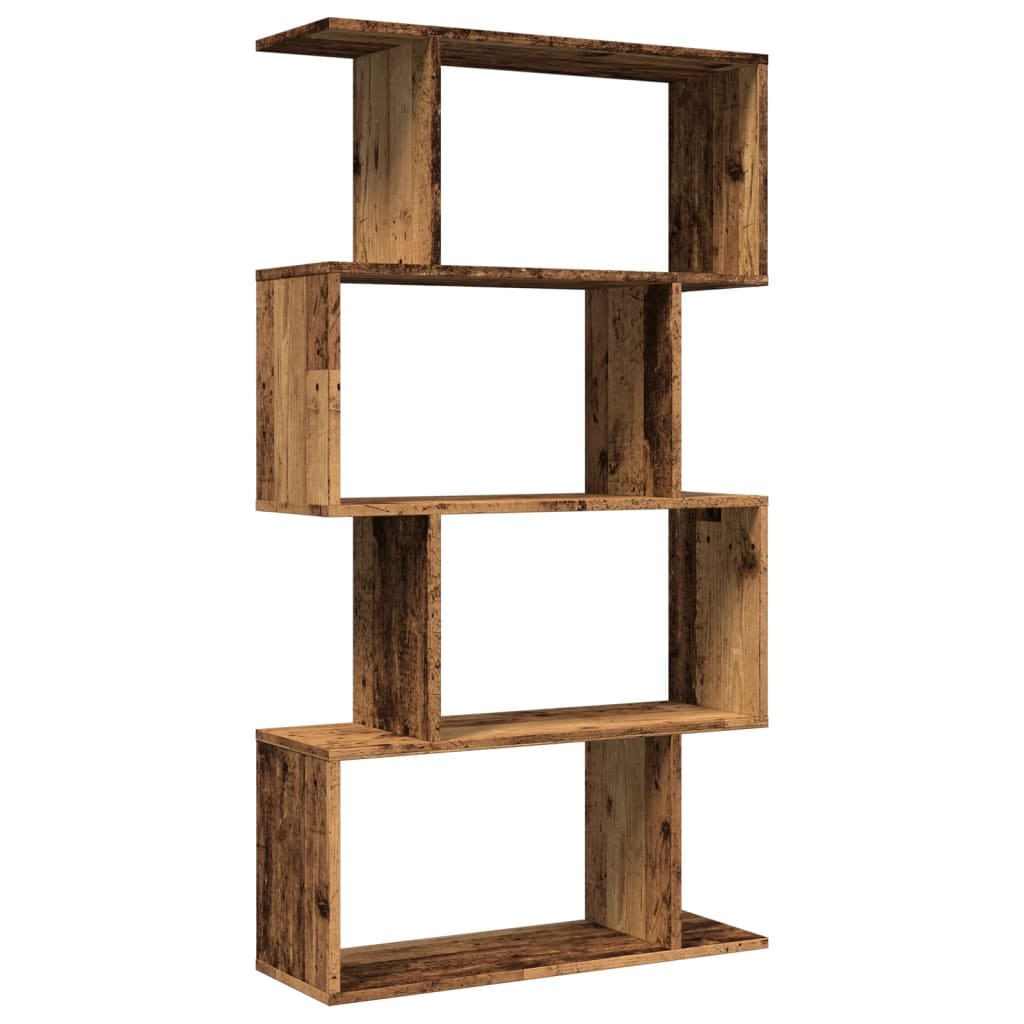 Libreria 4 Ripiani Legno Vecchio 70x24x129 cm in Truciolato | homemem39