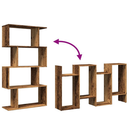 Libreria 4 Ripiani Legno Vecchio 70x24x129 cm in Truciolato | homemem39