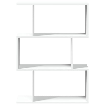 Libreria divisoria a 3 ripiani bianca 70x24x97 cm in legno ingegnerizzato | homemem39