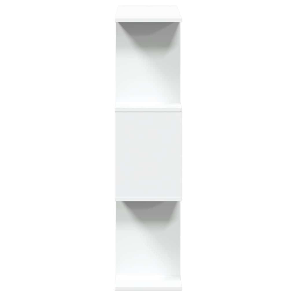 Libreria divisoria a 3 ripiani bianca 70x24x97 cm in legno ingegnerizzato | homemem39