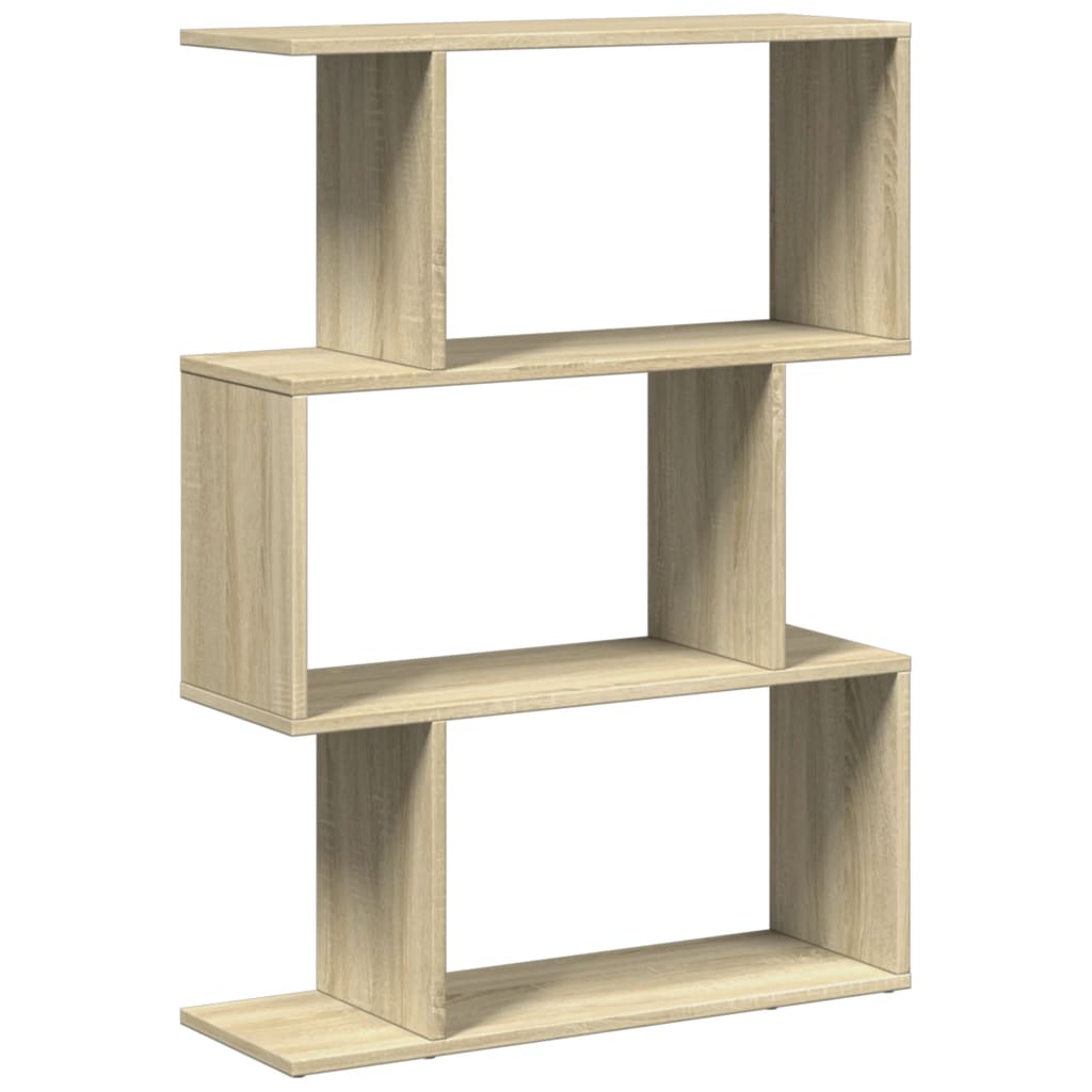 Libreria Divisorio 3 Ripiani Sonoma 70x24x97 cm in Truciolato | homemem39