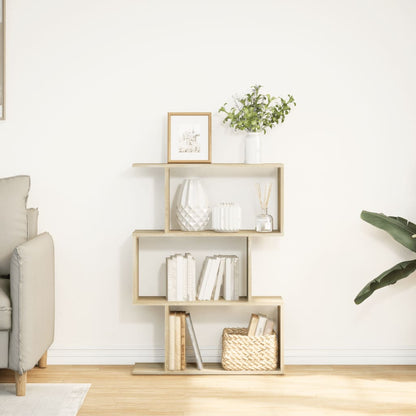 Libreria Divisorio 3 Ripiani Sonoma 70x24x97 cm in Truciolato | homemem39