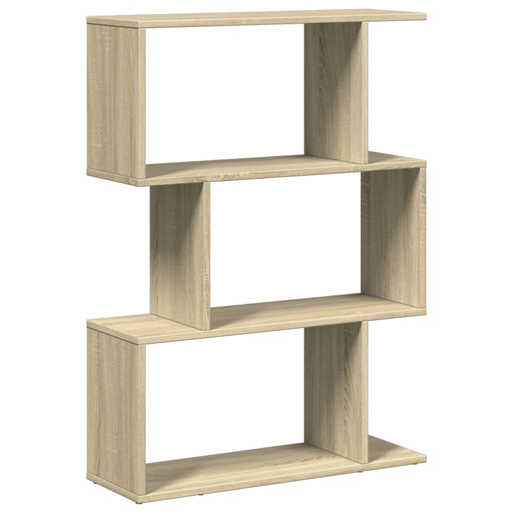 Libreria Divisorio 3 Ripiani Sonoma 70x24x97 cm in Truciolato | homemem39