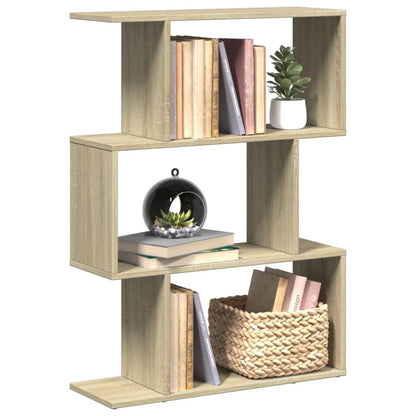 Libreria Divisorio 3 Ripiani Sonoma 70x24x97 cm in Truciolato | homemem39