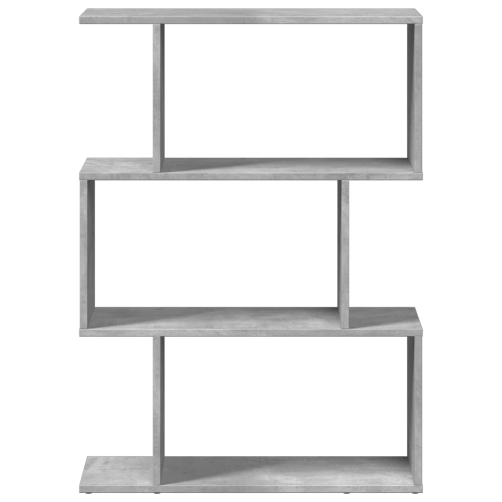 Libreria Divisorio 3Piani Grigio Cemento 70x24x97 cm Truciolato | homemem39