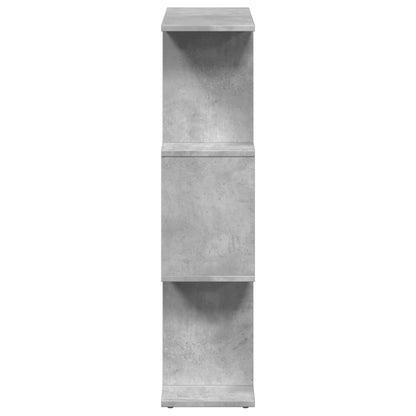 Libreria Divisorio 3Piani Grigio Cemento 70x24x97 cm Truciolato | homemem39