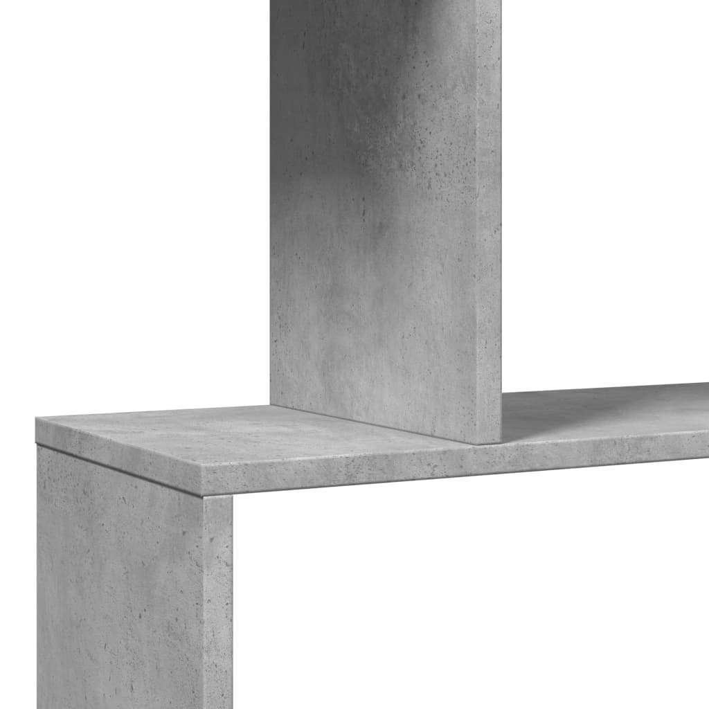 Libreria Divisorio 3Piani Grigio Cemento 70x24x97 cm Truciolato | homemem39
