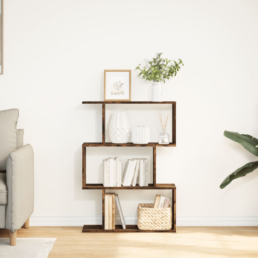Libreria 3 Ripiani Rovere Fumo 70x24x97 cm in Truciolato | homemem39