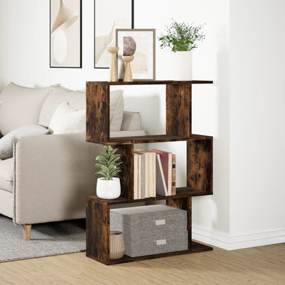Libreria 3 Ripiani Rovere Fumo 70x24x97 cm in Truciolato | homemem39