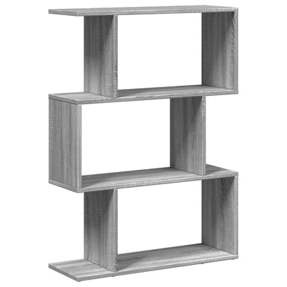 Libreria Divisorio 3Piani Grigio Sonoma 70x24x97 cm Truciolato | homemem39