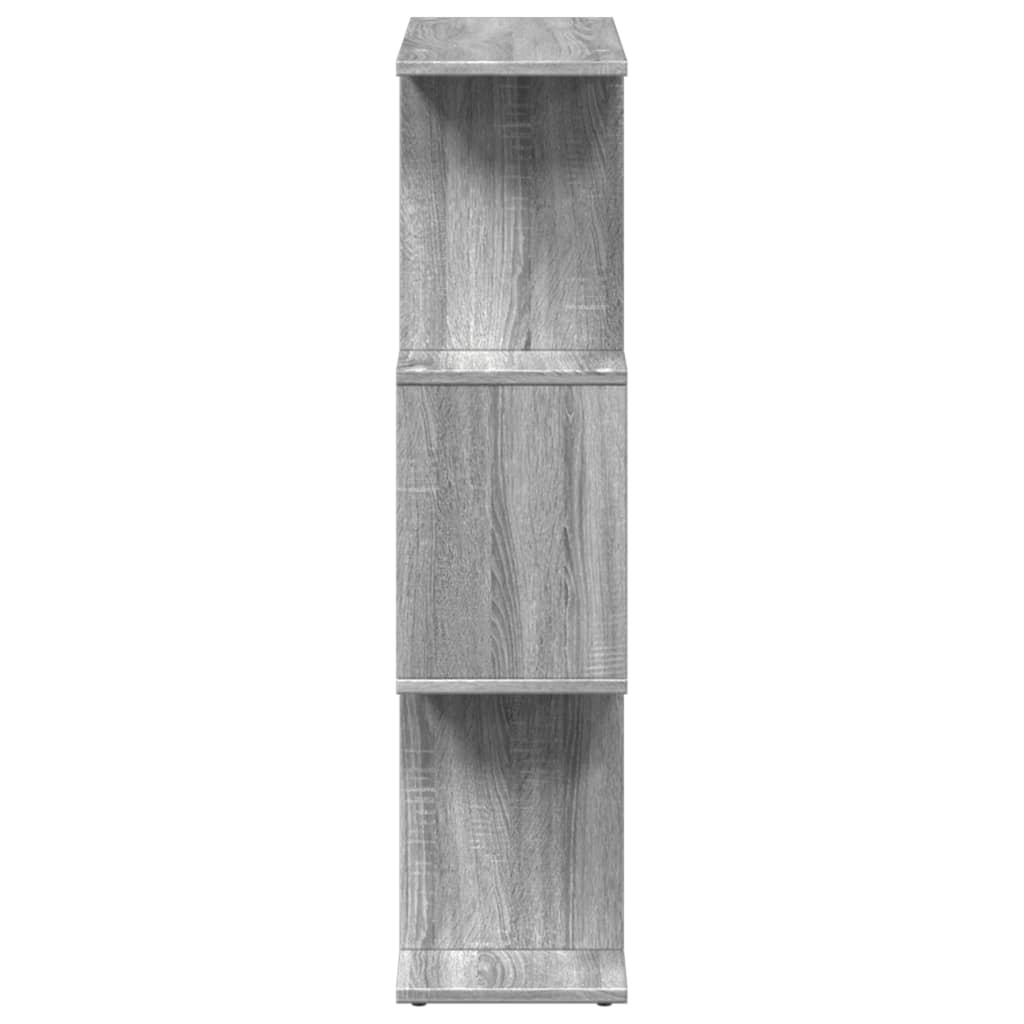 Libreria Divisorio 3Piani Grigio Sonoma 70x24x97 cm Truciolato | homemem39