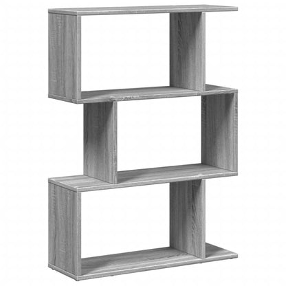 Libreria Divisorio 3Piani Grigio Sonoma 70x24x97 cm Truciolato | homemem39