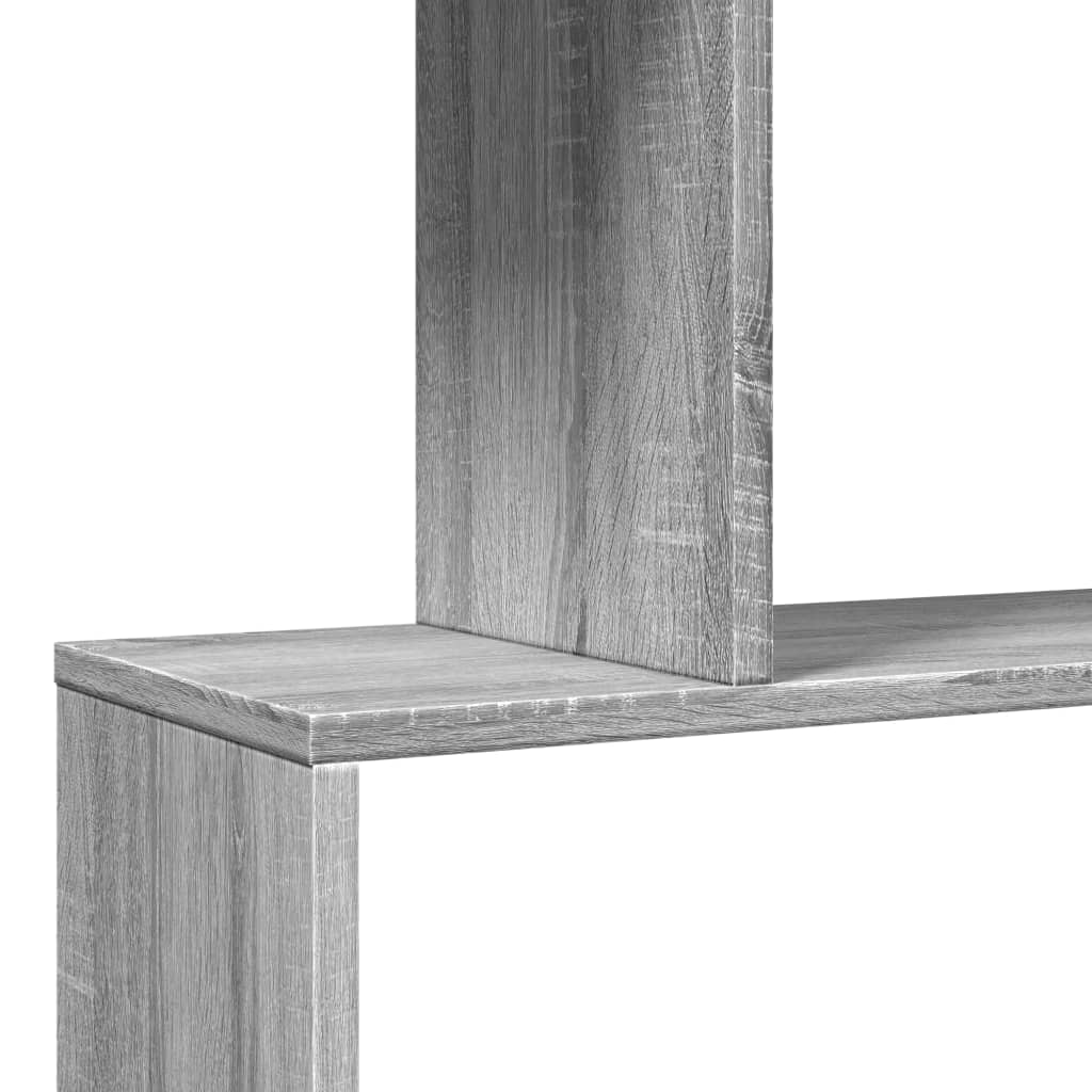 Libreria Divisorio 3Piani Grigio Sonoma 70x24x97 cm Truciolato | homemem39