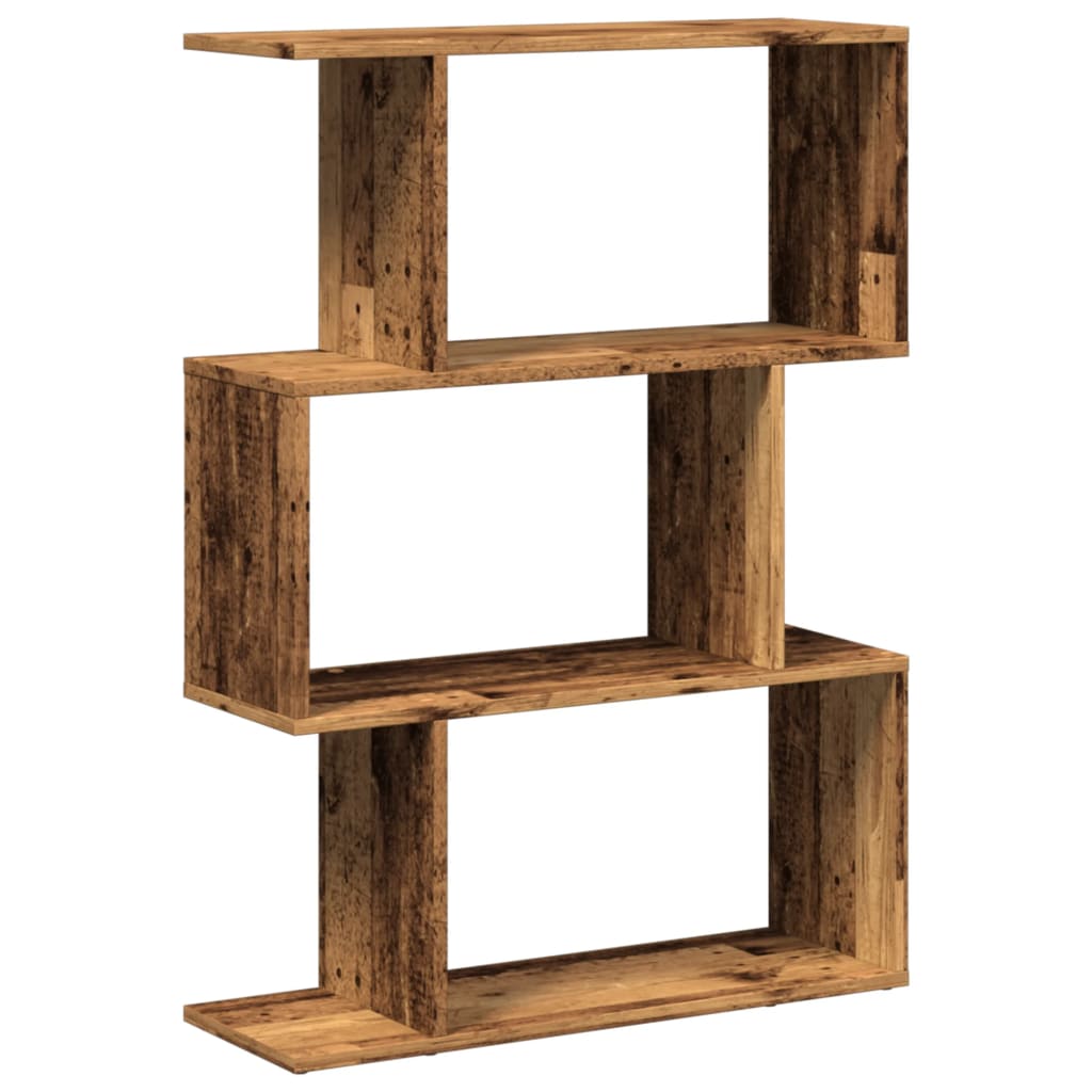 Libreria Divisorio 3Ripiani Legno Antico 70x24x97 cm Truciolato | homemem39