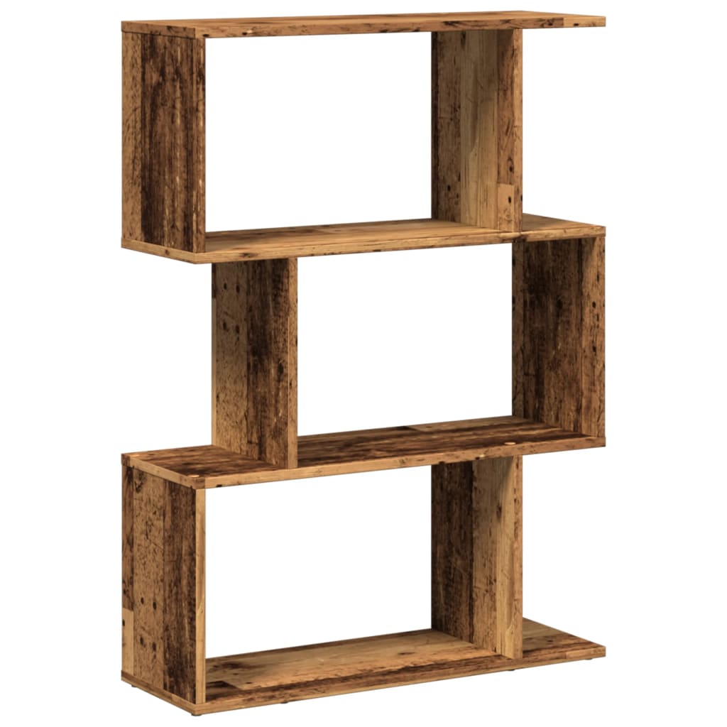 Libreria Divisorio 3Ripiani Legno Antico 70x24x97 cm Truciolato | homemem39
