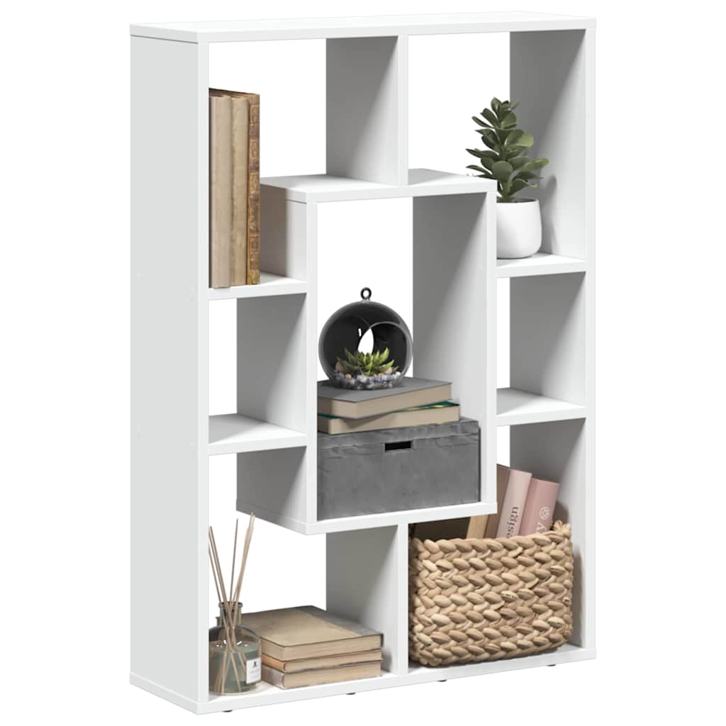 Libreria Bianca 63x20x90 cm in Legno Massello | homemem39