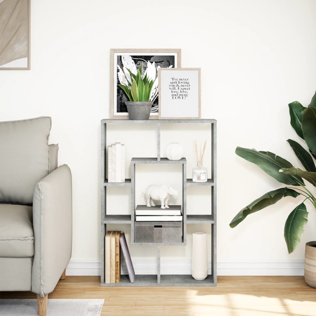 Libreria Grigio Cemento 63x20x90 cm in Truciolato | homemem39