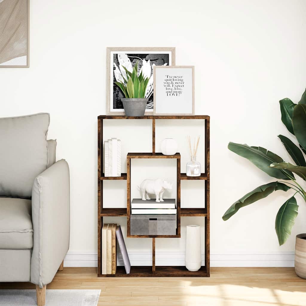 Libreria Rovere Fumo 63x20x90 cm in Truciolato | homemem39