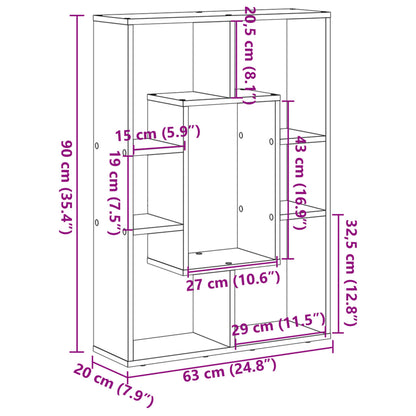 Libreria Legno Antico 63x20x90 cm in Truciolato | homemem39