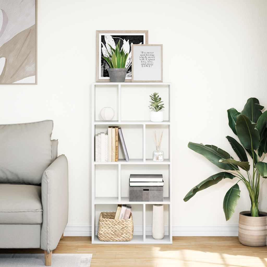 Libreria Bianca 60x20x120,5 cm in Legno Massello | homemem39