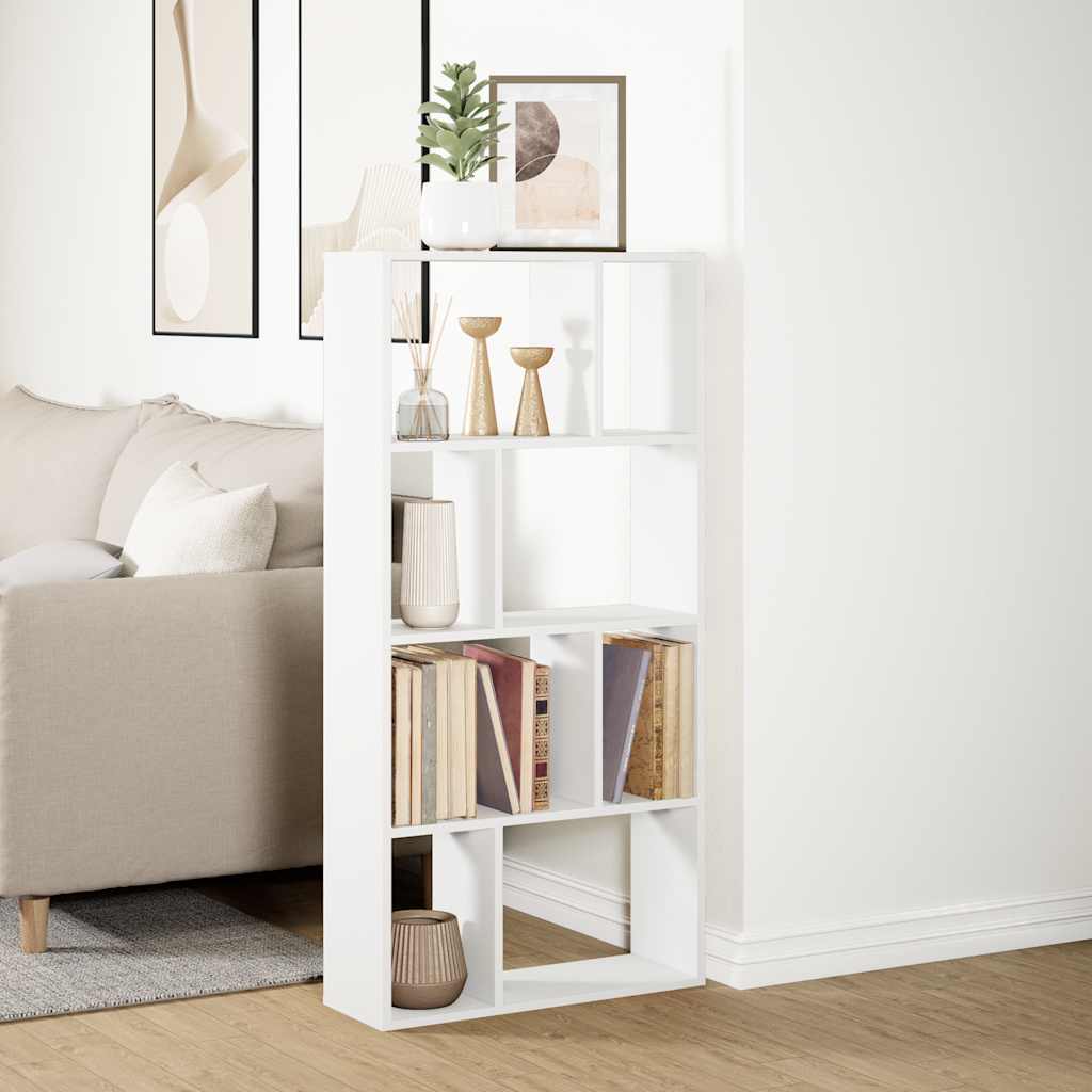 Libreria Bianca 60x20x120,5 cm in Legno Massello | homemem39