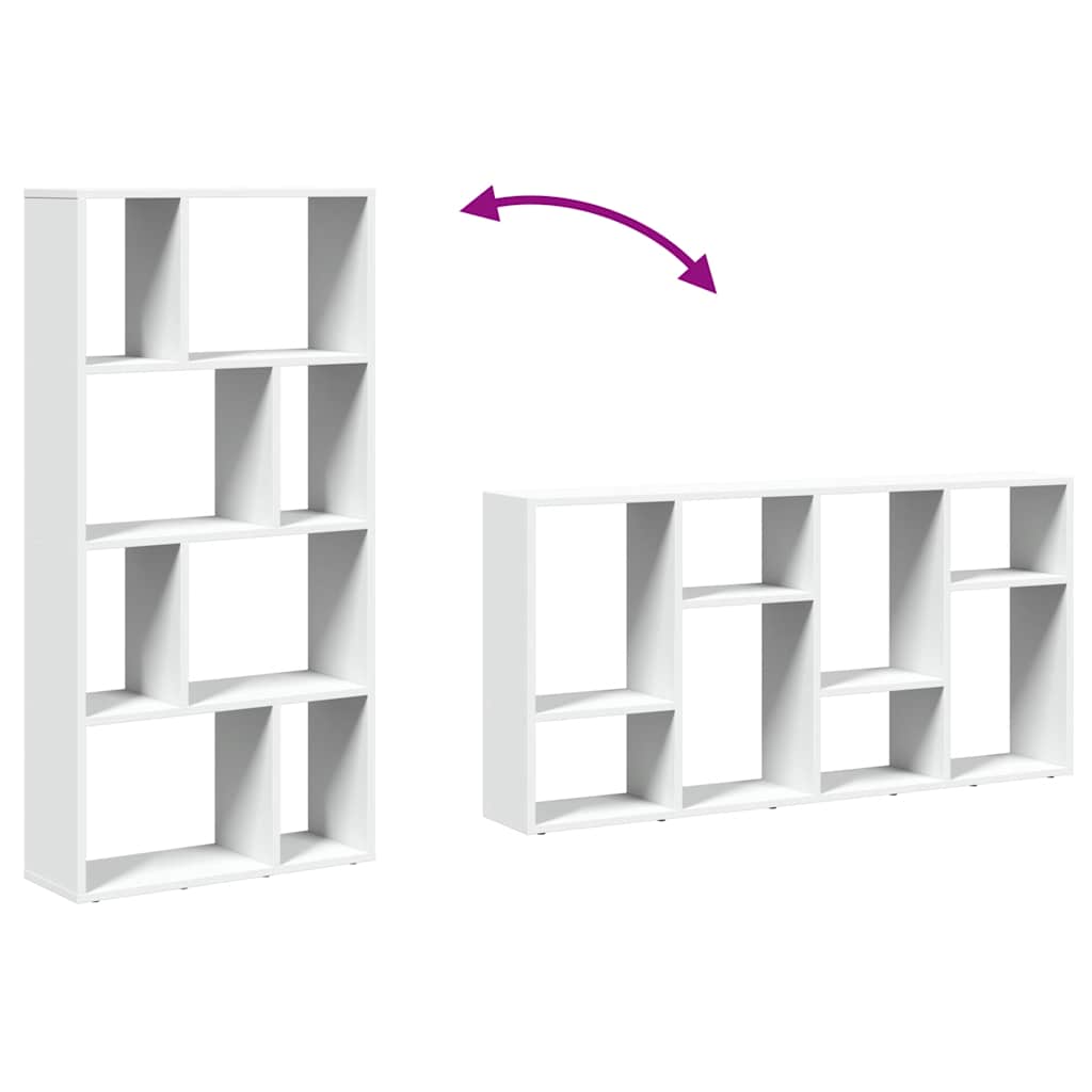 Libreria Bianca 60x20x120,5 cm in Legno Massello | homemem39